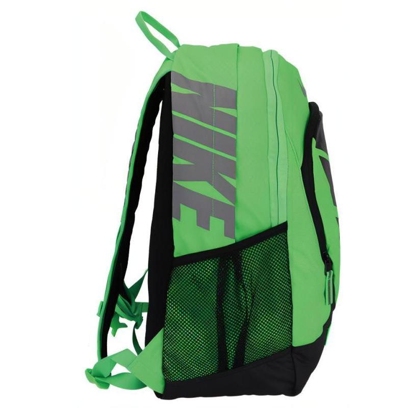 Nike Polyester Backpack Regular Unisex Black/Green Casual BA4883-330