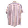 Etro Made In Italy Linen Blend Striped Pattern Short Sleeve Button Down Shirt Men's Used