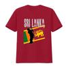 Sri Lanka Flagge Cricket Spieler T-Shirt für Fielder Bowler Bats Unisex Unterstützer Stilvolles und Patriotisches Design vintage