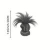 Elegant Women'S Elegance Hair Clip Bun with Feather Accent - Heat-Resistant Synthetic Wig, Perfect for Daily Wear & Parties, Stylish Low Bun