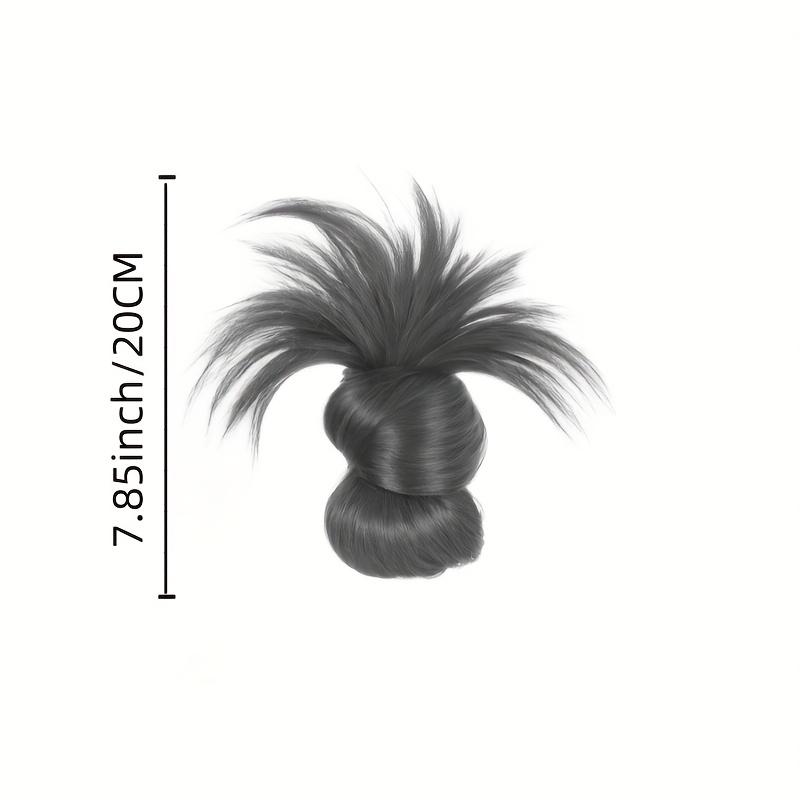 Elegant Women'S Elegance Hair Clip Bun with Feather Accent - Heat-Resistant Synthetic Wig, Perfect for Daily Wear & Parties, Stylish Low Bun