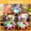 Heart Embroidery Glowing Teddy Bear Plush Toy Animal Stuffed Doll Decoration