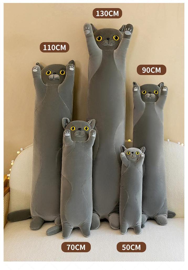 Cat Island Long Pillow: Big Face Cat Cushion