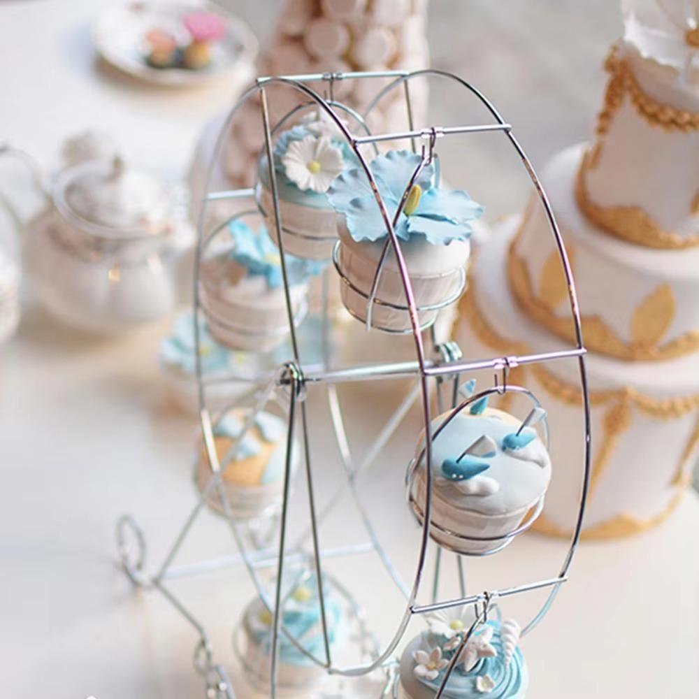 Iron Cupcake Display Rack 8 Cups Cupcakes Holder Party Supplies Ferris Wheel Cupcake Stand  Wedding