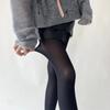 Smoky Grey Hue Tights Women Fashion JK White Silk Matte Finish Comfortable Velvet Bottoming Stockings Soft Nylon Pantyhose