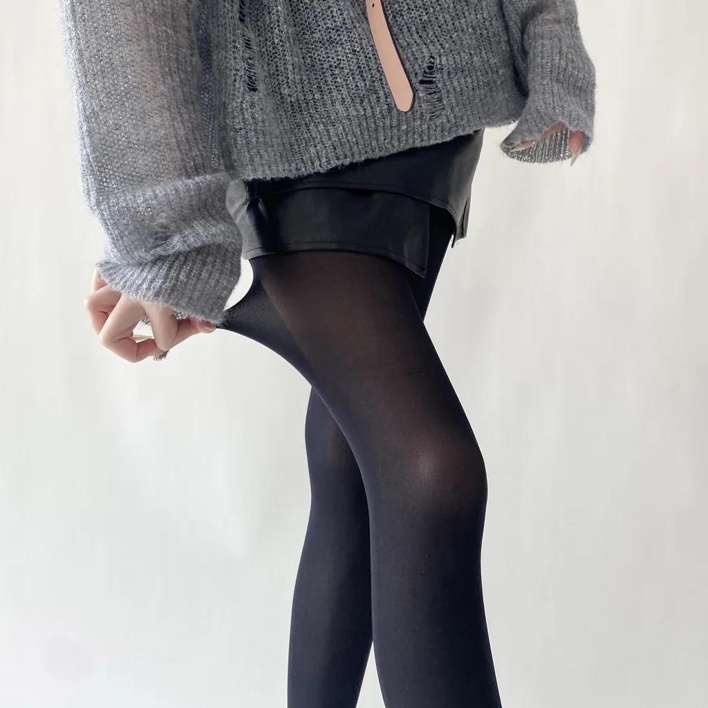 Smoky Grey Hue Tights Women Fashion JK White Silk Matte Finish Comfortable Velvet Bottoming Stockings Soft Nylon Pantyhose
