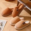 New plush cotton slippers winter home indoor non-slip warm thickened outer wear couple plush cotton mop