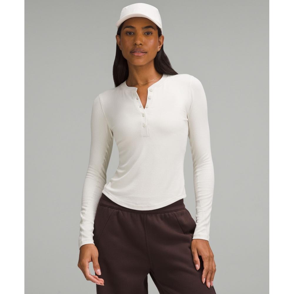 

Lululemon Hold Tight Long Sleeve Henley Bone 8