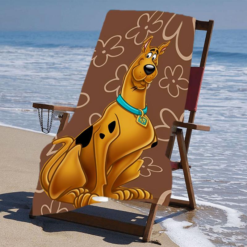 proof beach towel with a Scooby Doo pattern - soft,absorbent,quick-drying,machine washable - perfect for swimming,camping,bathing