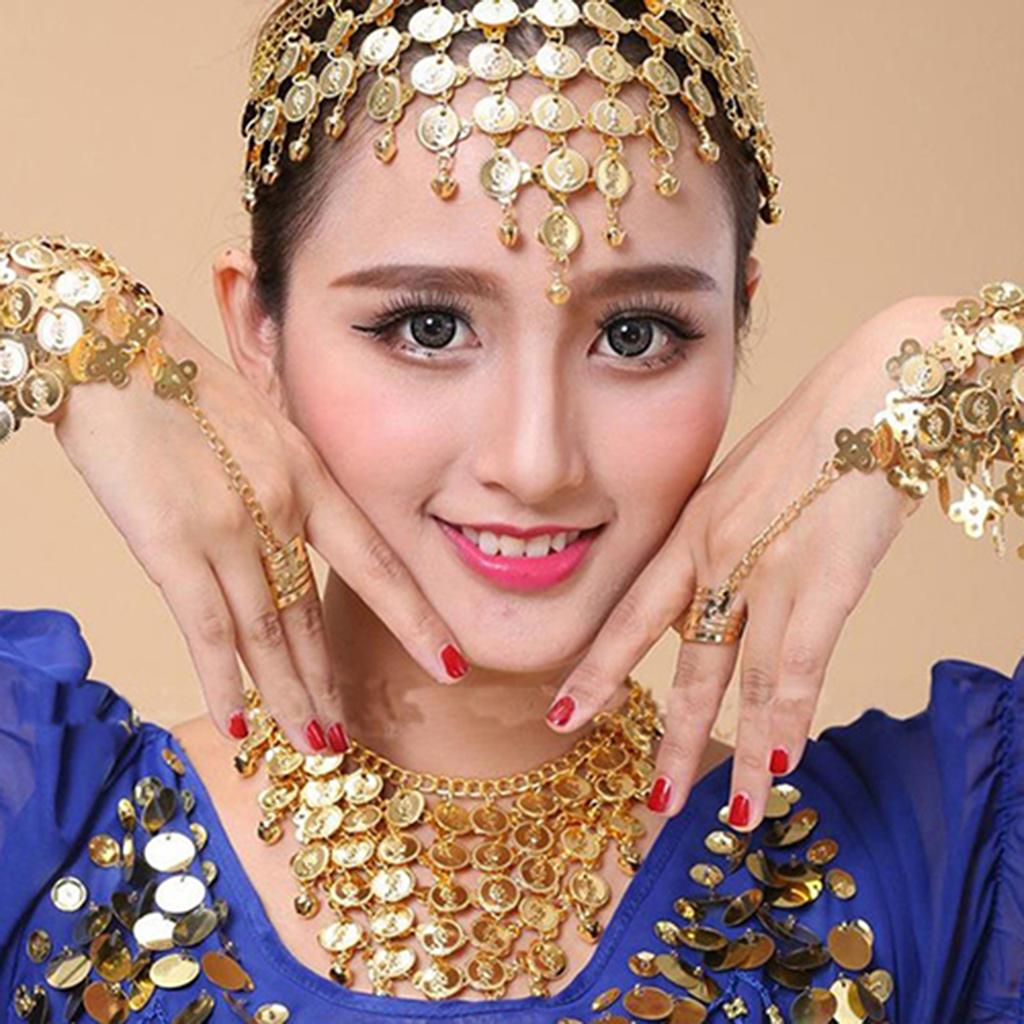 Dam Huvudbonader Magdans Accessoarer Kostym Dans Paljetter Hårband