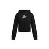 (WMNS) Fleece Graphic Hoodie 'Black' Women's DH1375-010