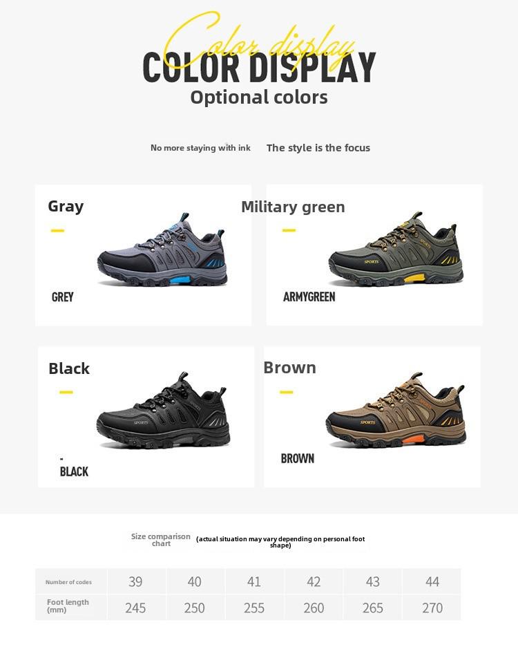 2023 Men's Low-Top Hiking Shoes: Comfortable Outdoor Sports Footwear