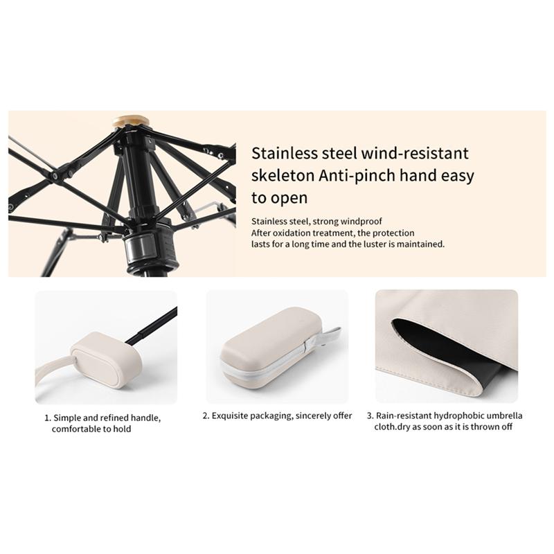 

Compact Capsule Umbrella - Dual-Use For Sunny And Rainy Weather, Lightweight, Portable, Sun Protection, Ideal For Travel Iron&8K светло-синий