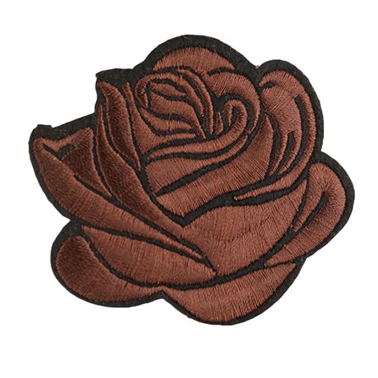 Lachepper Rose Badge Iron On Patch Decoration Flower Bag Hat Applique Clothing Accessory Accessories