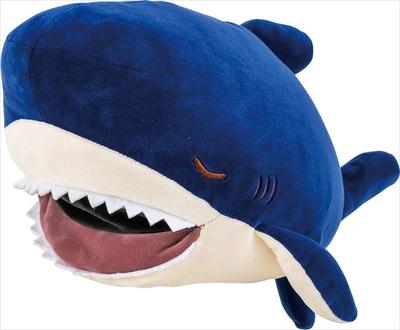 Livheart Bolster Cushion Premium Nemunemu Animals Kamukamu Shark Zap (Total Length Approx. 35cm) Fluffy and Squishy 68842-63