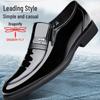 Dragonfly Genuine Leather Men's Shiny Formal Business Shoes - Casual British Style Dad Shoes