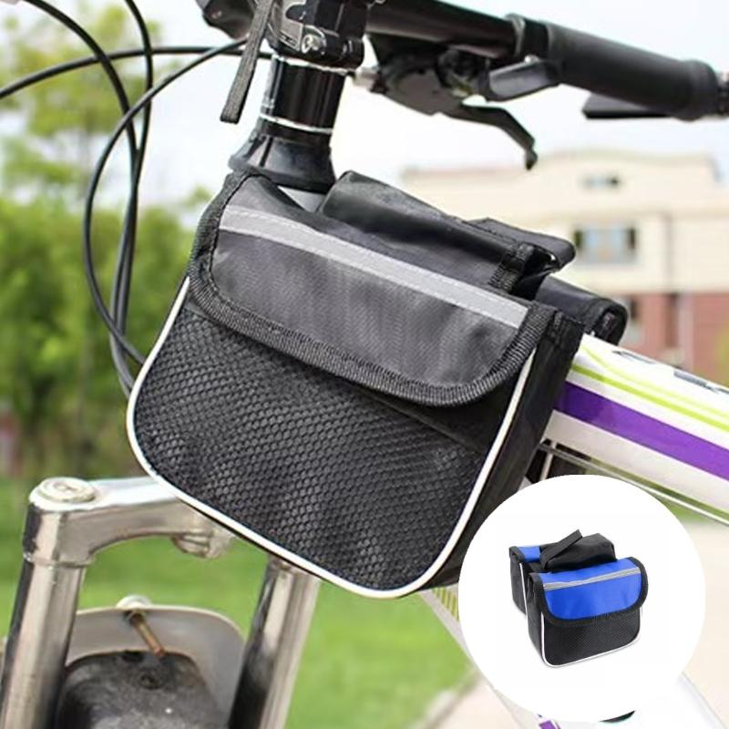 Bicycles Top Tube Bag, Cycling Frame Pouches Waterproof Bicycles Beam Pouches Front Crossbars Bag for Riding Sports