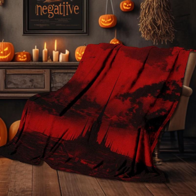 Halloween Print Flannel Blanket Soft Cozy Throw Bed Sofa Plush Fleece 70x100 To 150x200cm