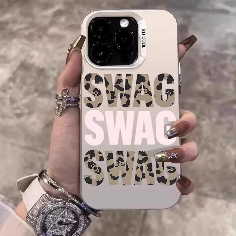 Camouflage Letter SWAG Pattern Phone Case For Samsung Galaxy S26 S24 S25 S23 Ultra S22 S21 S20 Plus FE A54 A55 Shockproof Cover