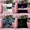 Nash Fishing logo Pillow Case Soft Plush Fabric Double-Sided Printed Cushion Cover Warm Winter Sofa Pillow Case