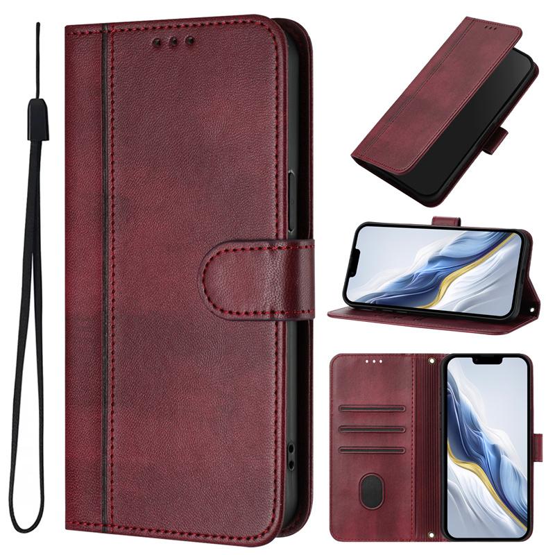 Casing For Realme C11 2021 C12 C15 C17 C20 C21 C21Y C25 C25S C30 C30S C55 4G Leather Wallet Pocket Card Slots Flip Case Cover