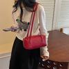 Solid Color Shoulder Bag Large Capacity Underarm Bag