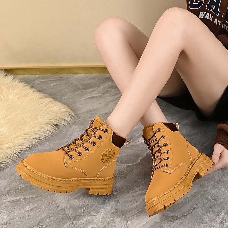 Winter New Fleece High Top Martin Boots Boots Thickened Warm Cotton Shoes MDX