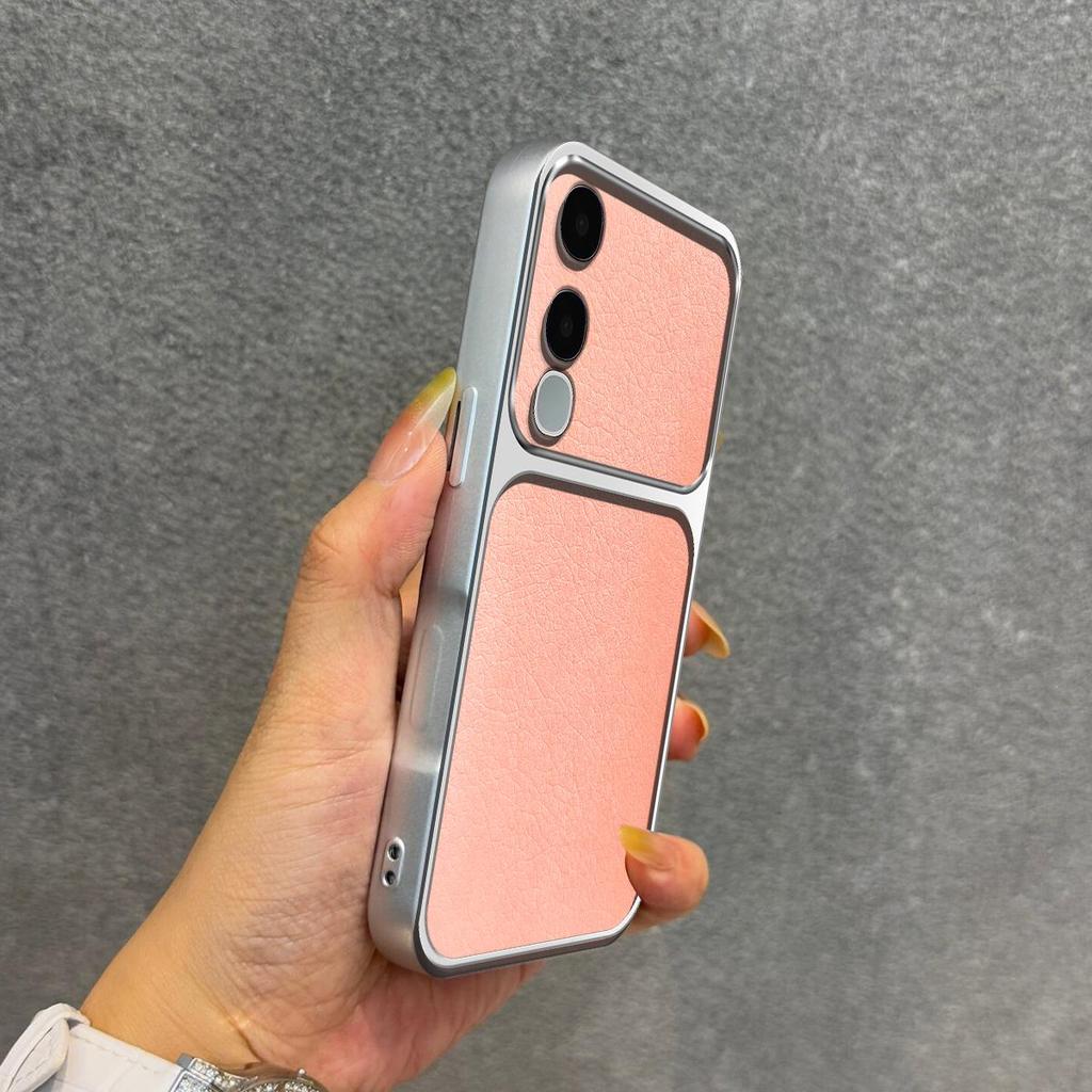 Luxury Faux Leather Case for Vivo V50 Lite 4G/5G Shockproof Big Window