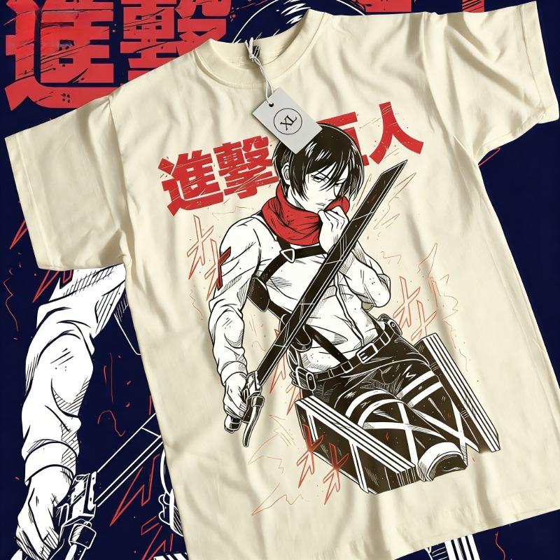 Mikasha Tshirt Attack on Titan Tshirt Attack on Titan Comfortable Casual Streetwear Tshirt for Anime Lovers Y2k Ins 4XL