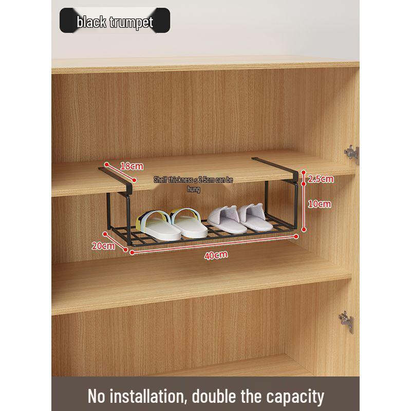 Retractable Layered Shoe Rack - Household Folding Storage for Hallway