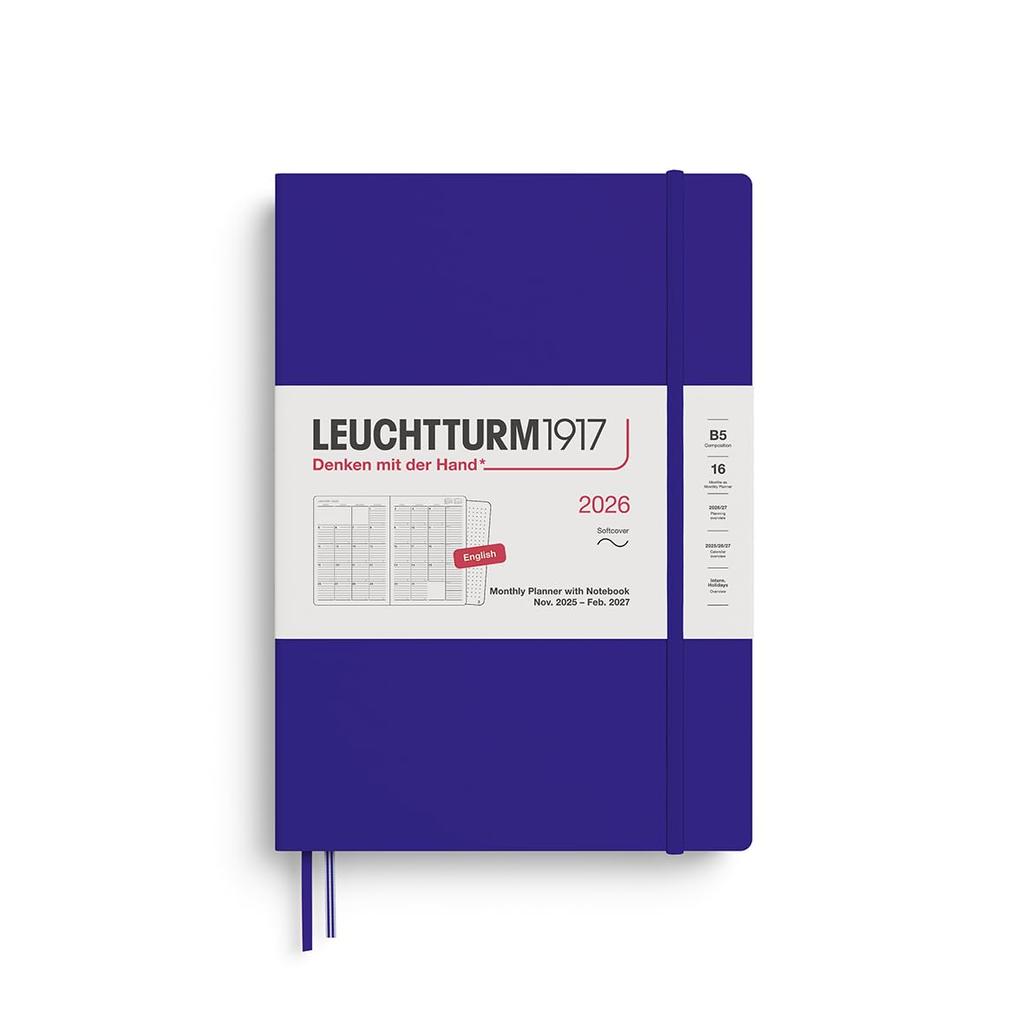 Leuchtturm 2026 Soft 372789 November Officially Imported Planner, B5, Monthly, Ink, (Starts 2025),