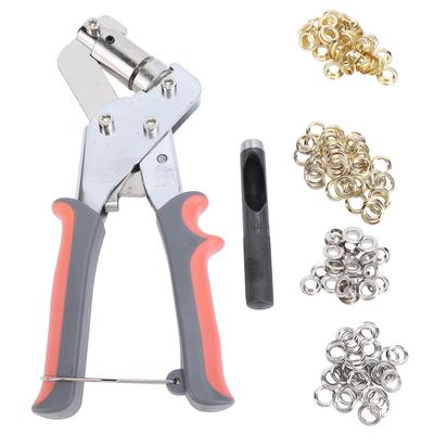 Kit de Pince Manuelle 250 Œillets Argentés Dorés et Œillets 38in Outil de Perforation de Trous en Pouces Portatif