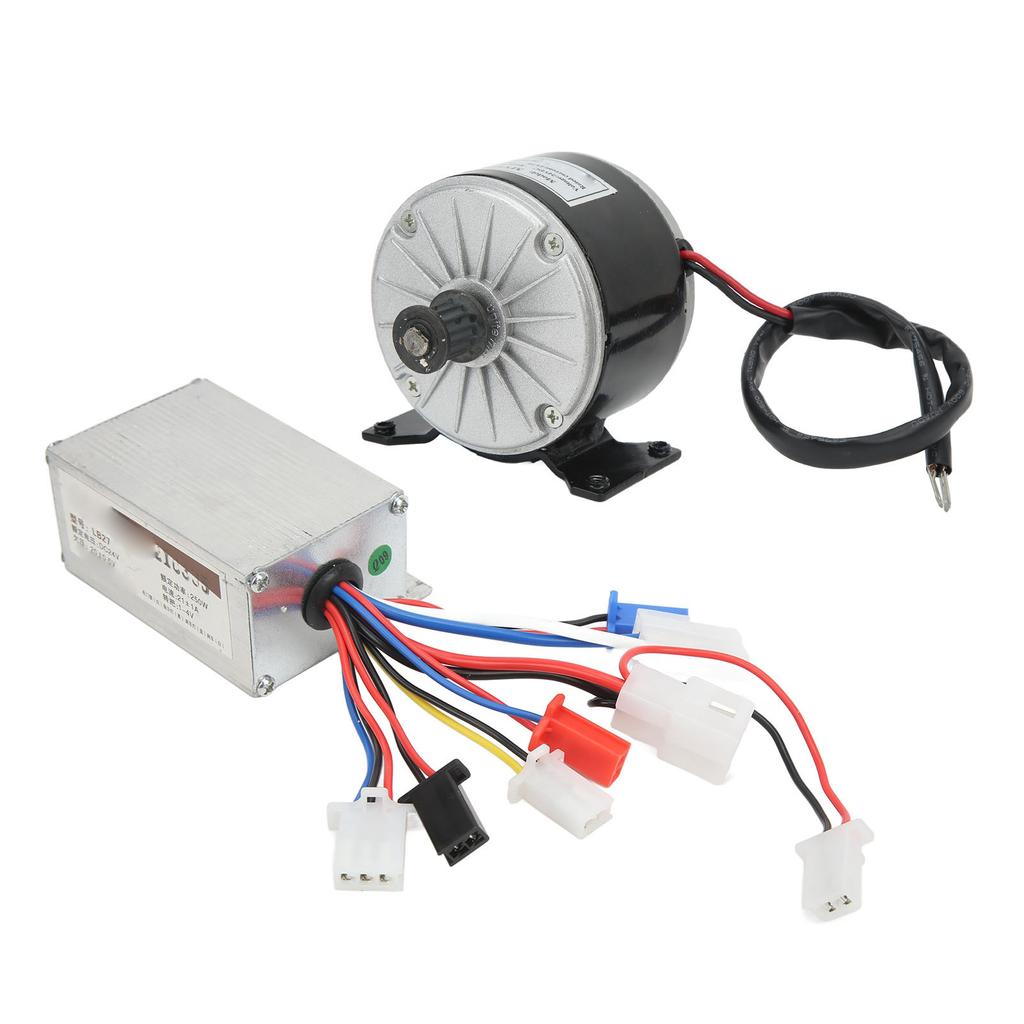 24V 250W Elektromotor-Kit Synchron-Getriebemotor mit Bürstenregler Ladegerät Schloss für Elektroroller Fahrräder