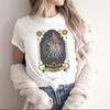 Vintage Printed Cartoon Printed Fun Style Printed T-Shirt Cute O-Neck Short Sleeved Summer Loose Casual Trend Basic T-Shirt.