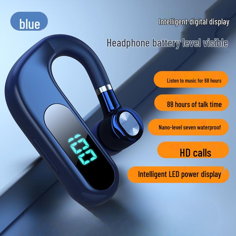2025 New Wireless Bluetooth Earphone with Extended Standby & HD Calls - Single Ear Hook for Drivers