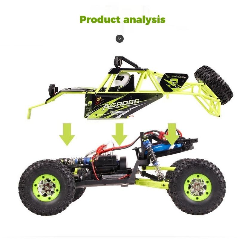 WLtoys 1/12 RC Car 4WD High Speed Off-Road Crawler Truck 50KM/H Racing Vehicle Remote Control Rock Climbing Buggy Toy 12428