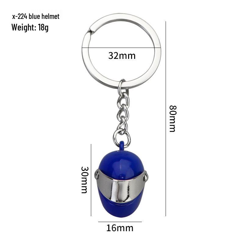 Creative 3D Mini Helmet Keychain: Motorcycle Safety Helmet with Engravable Baffle