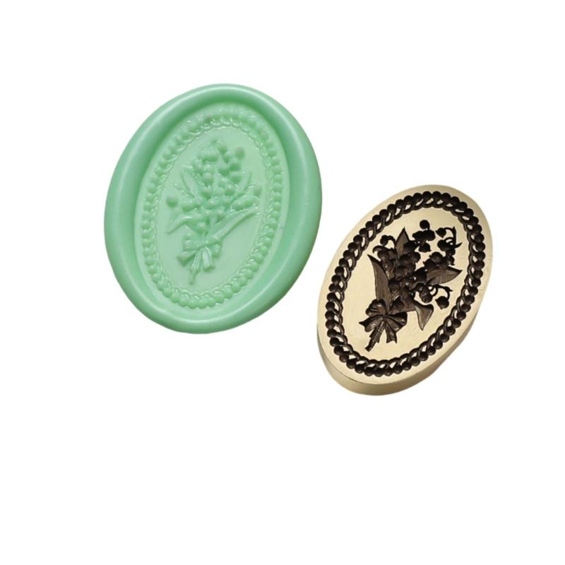 Flower Embossed Wax Seal Stamp Head for Wedding Invitation Envelope, Flower Textured Wax Seal Stamp Head