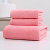 Coral Fleece Quick-Dry Towel Set: Thickened, All-Cotton 3-Piece Collection with Customizable Logo - Bath, Face, and Beach Towels.