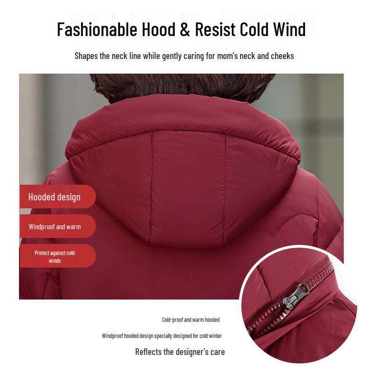 Marke Kältefeste Elegante Daunenjacke für Mama - 2025 Winterwärme, Dicke Weiße Entendaunenmantel für Mittelalte und Ältere Frauen.