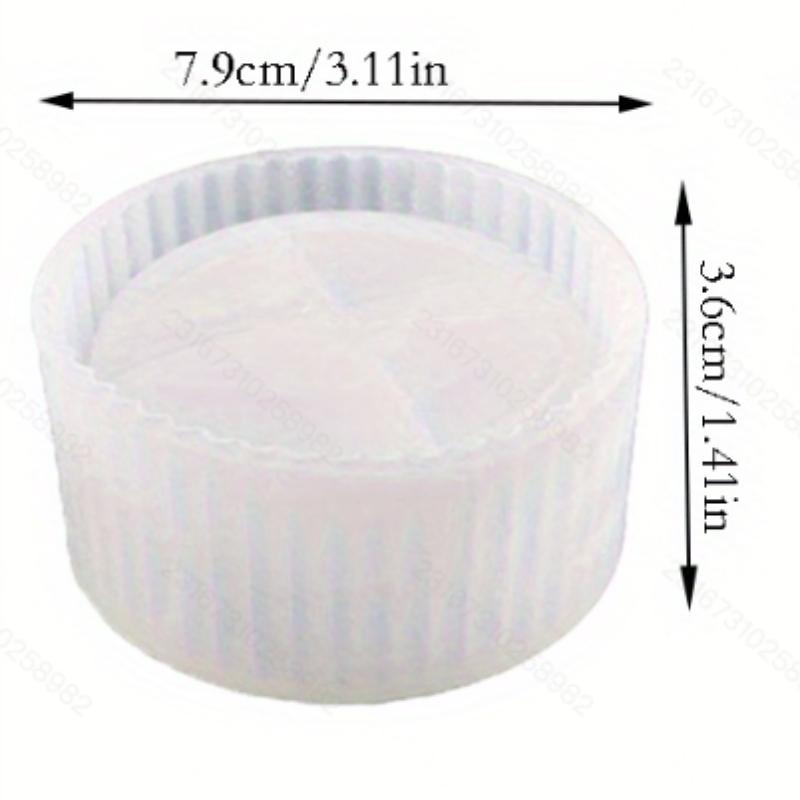 1pcs Silicone Mold for a Striped Candle Jar, Gypsum Concrete Storage Box Mold for Resin