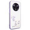 KADEM For Realme 14 Pro 5G Case Flower Rhinestone Decor Electroplating TPU Phone Cover