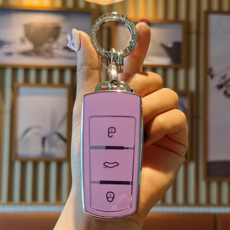 Volkswagen CC Women's Key Case for Magotan B7 - Elegant, Smart Key Shell with Buckle