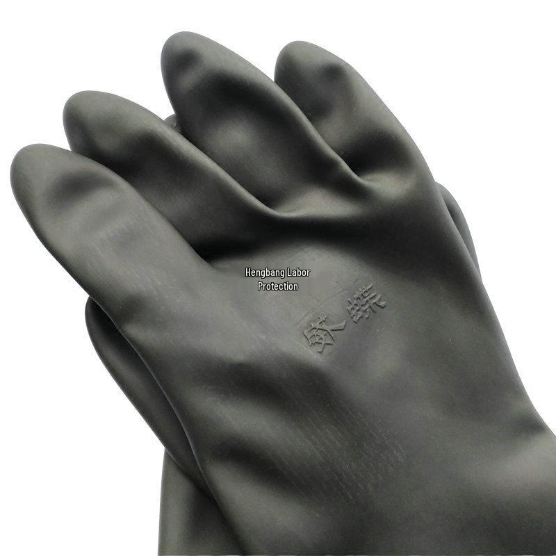Acid & Alkali Resistant Non-Slip Latex Gloves for Chemical Experiments