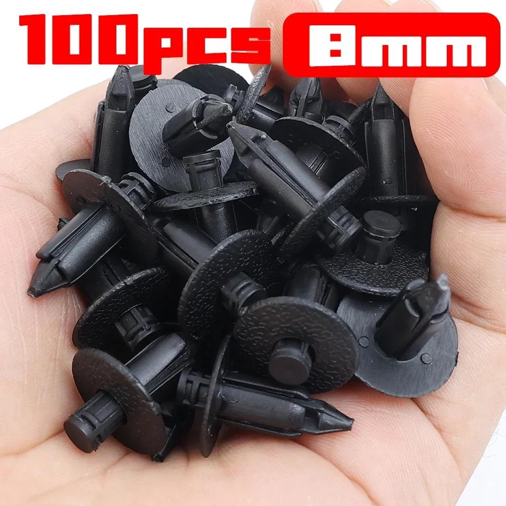 Car Fairing Decorative Panel Fasteners 6/7/8mm Auto Motorcycle Engine Cover Deflector Plastic Expansion Rivet Buckle Accessories
