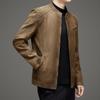 Winter Men's Leather Jacket Stand Up Collar Windproof Leather Jacket Men High Quality Velvet warm Motorcycle Leather Jacket men