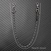 Wallet Chain 70cm Trendy Fashion for Women Girls Streetwear Fans Skaters Black Leather