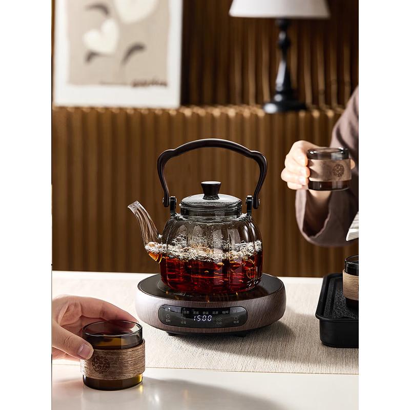 YIHUTEA Electric Ceramic Tea Stove and Glass Kettle Set
