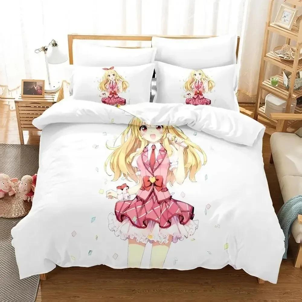 Aikatsu! Beding Set For Bedrom Soft Modern Bedspreads Comefortable Children Kids Soft Duvet Cover Comfortable Quilt Cover And Pilowcase