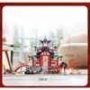71767 Red Temple Building Blocks Model Children Educational Toys for Boys and Girls Holiday Gift Ornaments Collection Hobby